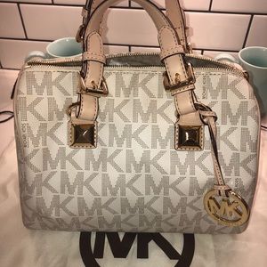 Michael Kors logo barrel bag